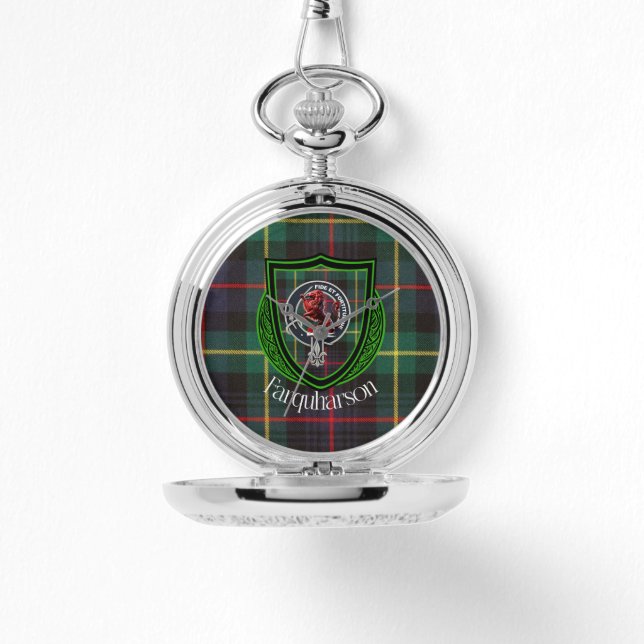 Reloj De Pulsera Farquharson Scottish Clan Tartan & Crest (Anverso)