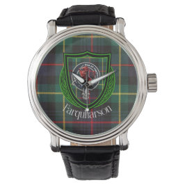 Reloj De Pulsera Farquharson Scottish Clan Tartan & Crest