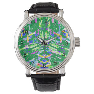 Reloj De Pulsera Fascinante arte digital en colores brillantes
