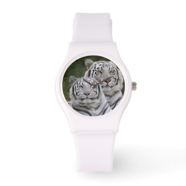 Reloj De Pulsera Fase blanca, Tigre de Bengala, Tigris (Anverso)