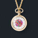 Reloj De Pulsera Faux Coloridas Embroidadas Floral Elegantes Mujere<br><div class="desc">Coloridas Faux Embroidered Floral Elegant Womans Watches presenta un moderno y colorido bordado florido en tonos rosa, violeta, naranja, azul y amarillo. Creado por Evco Studio www.zazzle.com/store/evcostudio</div>
