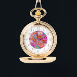 Reloj De Pulsera Faux Coloridas Embroidadas Floral Elegantes Mujere<br><div class="desc">Coloridas Faux Embroidered Floral Elegant Womans Watches presenta un moderno y colorido bordado florido en tonos rosa,  violeta,  naranja,  azul y amarillo. Creado por Evco Studio www.zazzle.com/store/evcostudio</div>
