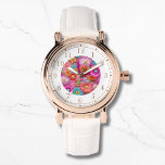 Reloj De Pulsera Faux Coloridas Embroidadas Floral Elegantes Mujere<br><div class="desc">Coloridas Faux Embroidered Floral Elegant Womans Watches presenta un moderno y colorido bordado florido en tonos rosa,  violeta,  naranja,  azul y amarillo. Creado por Evco Studio www.zazzle.com/store/evcostudio</div>