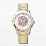 Reloj De Pulsera Faux Coloridas Embroidadas Floral Elegantes Mujere<br><div class="desc">Coloridas Faux Embroidered Floral Elegant Womans Watches presenta un moderno y colorido bordado florido en tonos rosa,  violeta,  naranja,  azul y amarillo. Creado por Evco Studio www.zazzle.com/store/evcostudio</div>