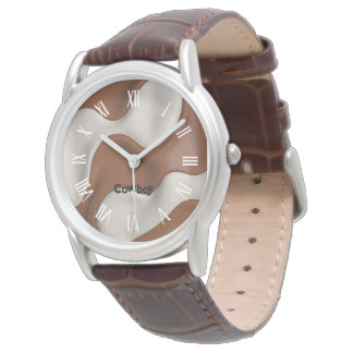 Reloj De Pulsera Faux Cow Leather Popular Luxury Elegant Collection