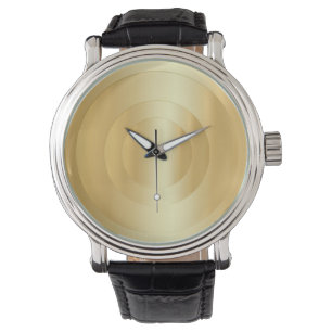 Reloj De Pulsera Faux Gold Trendy Glamorous Elegorous Template