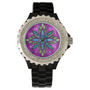 Reloj De Pulsera Faux Staines Glass watch