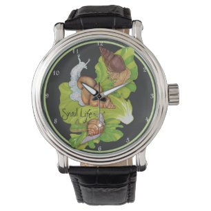 Reloj De Pulsera Felices caracoles en la "vida de caracol" de Leafs