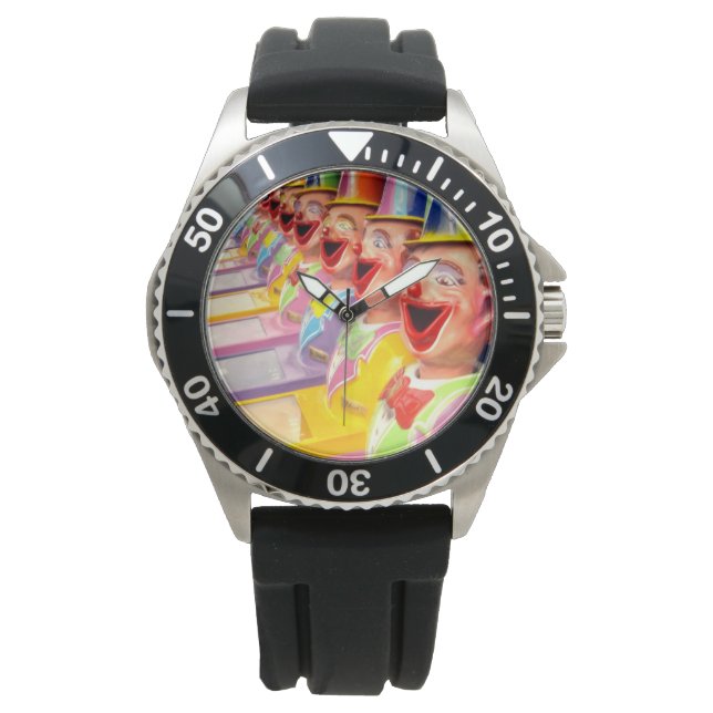 Reloj De Pulsera Felices Caras de Payaso, (Anverso)