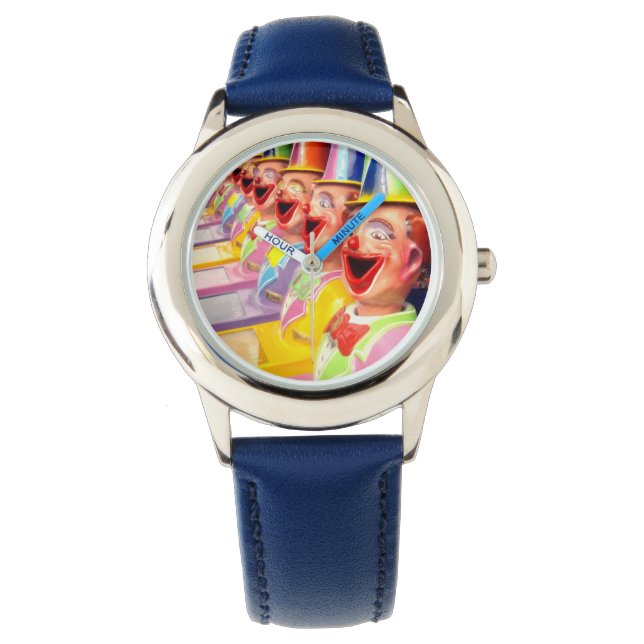 Reloj De Pulsera Felices Caras de Payaso, (Anverso)