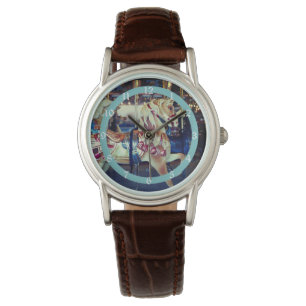 Reloj De Pulsera Felices en colores pastel del vintage van foto del