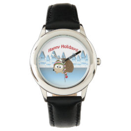 Reloj De Pulsera ¡Felices Fiestas! Winter Hedgehog