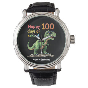 Reloj De Pulsera Feliz 100 días de celebración escolar más intelige