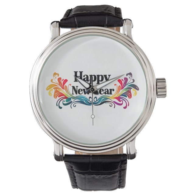 Reloj De Pulsera Feliz Año Nuevo (Anverso)