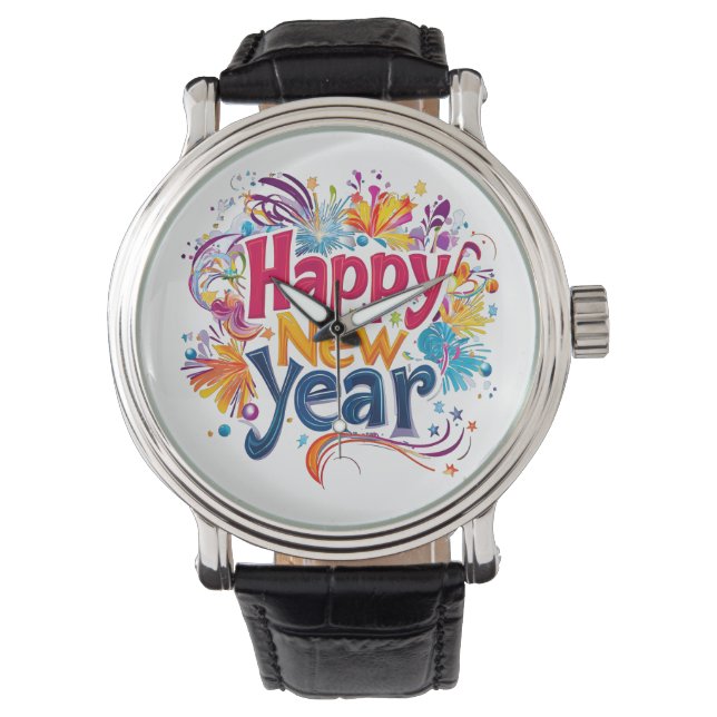 Reloj De Pulsera Feliz Año Nuevo (Anverso)