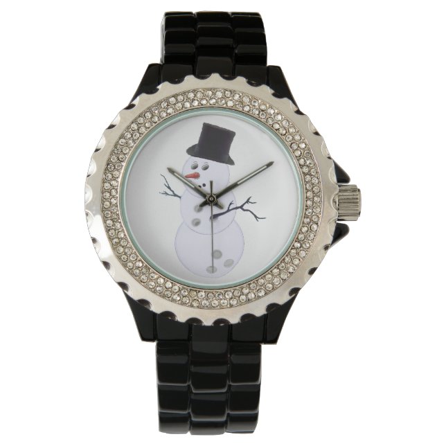 Reloj De Pulsera Feliz Bowlidays Snowman (Anverso)