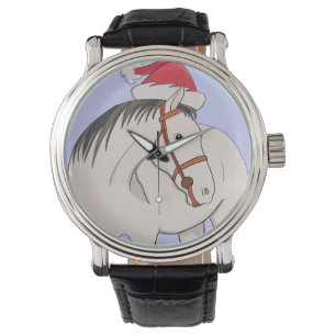 Reloj De Pulsera Feliz caballo navideño