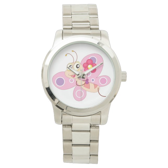 RELOJ DE PULSERA FELIZ CHICA DE LA MARIPOSA (Anverso)