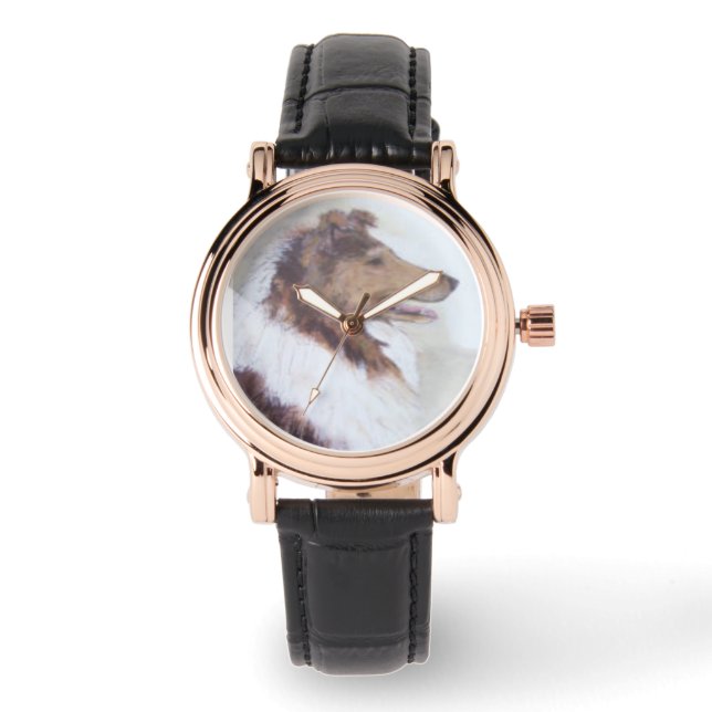 Reloj De Pulsera Feliz Collie Watch por Hevener (Anverso)