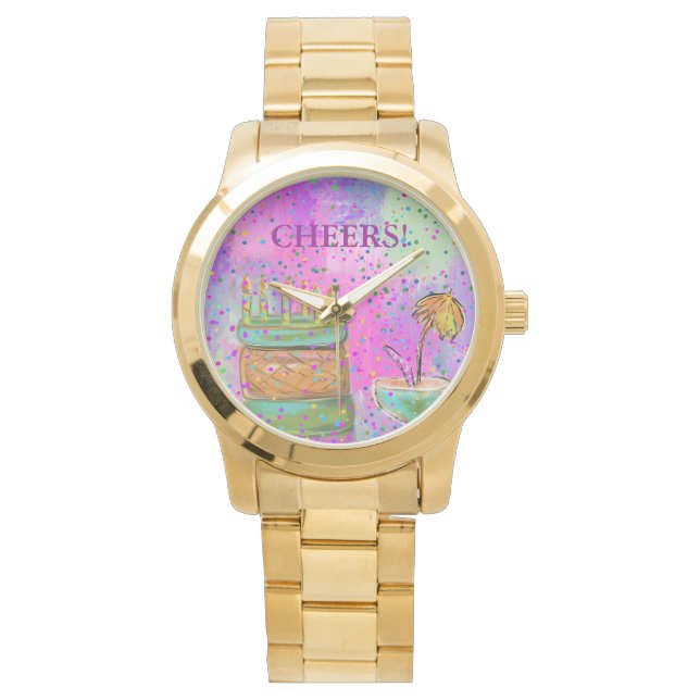 RELOJ DE PULSERA FELIZ CUMPLEAÑOS (Anverso)