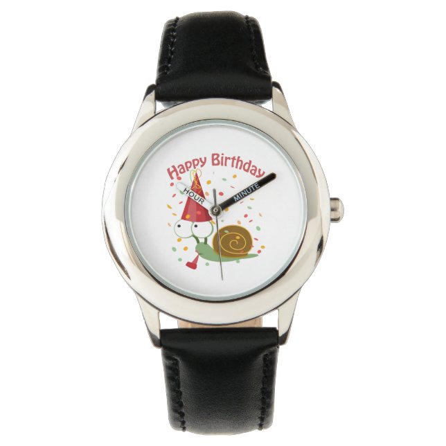 Reloj De Pulsera ¡Feliz cumpleaños! Caracol Confetti (Anverso)