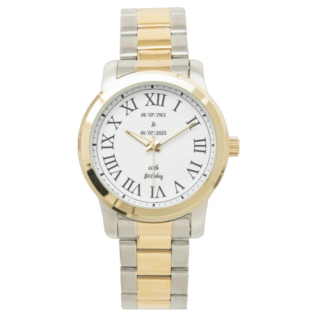 Reloj De Pulsera Feliz cumpleaños número 60 (Anverso)