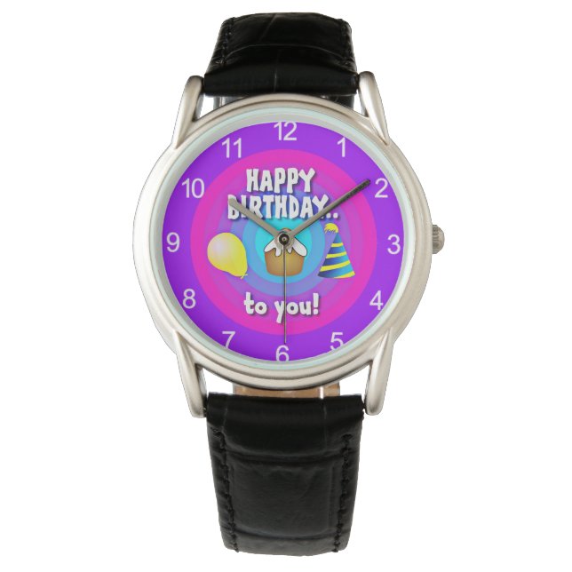 Reloj De Pulsera Feliz Cumpleaños Para Ti (Anverso)