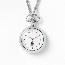 Reloj De Pulsera Feliz Cumpleaños Pup Silver Necklace Watch