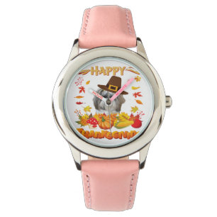 Reloj De Pulsera Feliz Día de Acción de Gracias Shih Tzu Dog   Esto