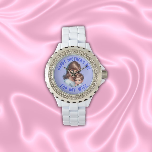 Reloj De Pulsera Feliz Día de la Madre para mi esposa | (Subido por el creador)