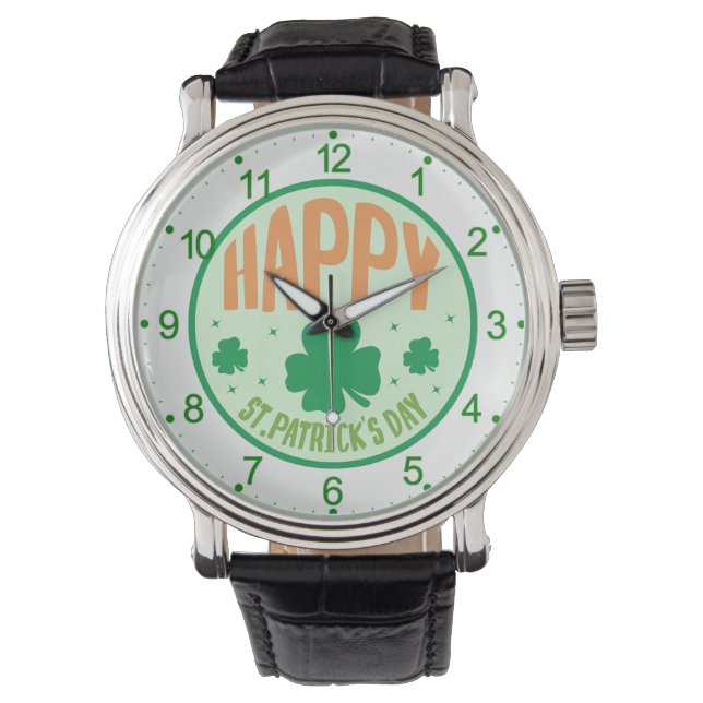 Reloj De Pulsera Feliz Día de San Patricio (Anverso)