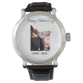 Reloj De Pulsera Feliz día del padre foto padre simple amor moderno
