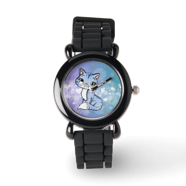 Reloj De Pulsera Feliz gatito (Anverso)