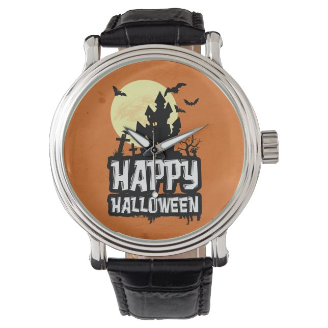 Reloj De Pulsera Feliz Halloween (Anverso)