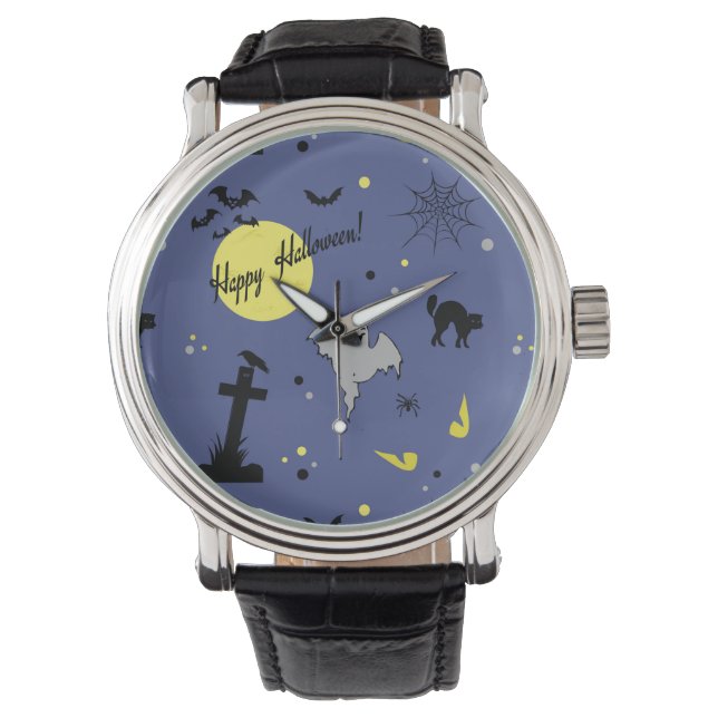 Reloj De Pulsera Feliz Halloween (Anverso)