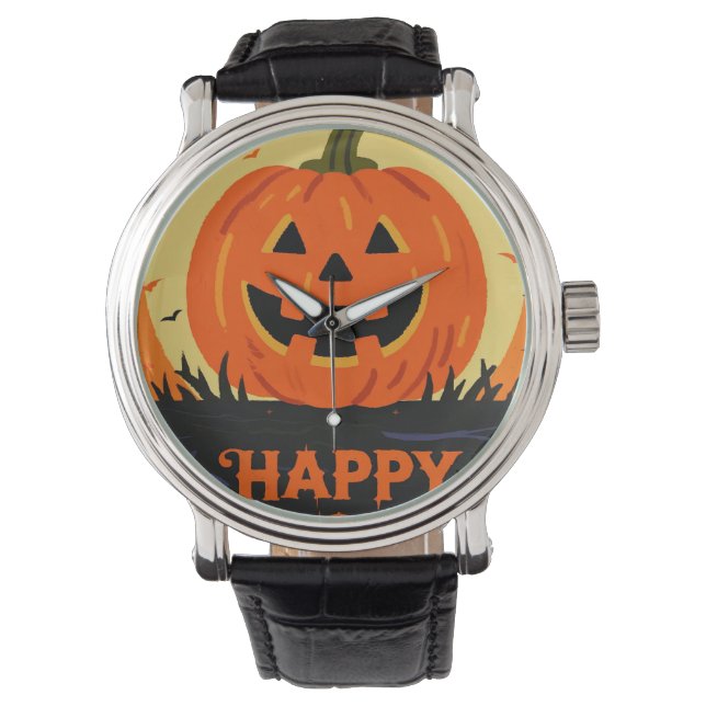 Reloj De Pulsera Feliz Halloween (Anverso)