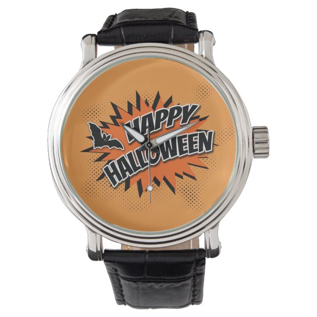 Reloj De Pulsera Feliz Halloween (Anverso)