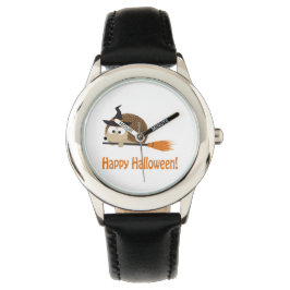 Reloj De Pulsera ¡Feliz Halloween! Hedgehog Witch