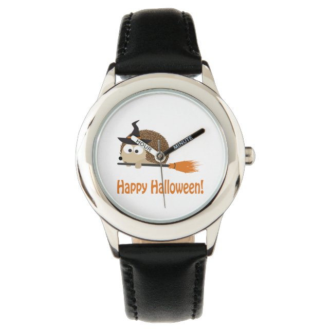 Reloj De Pulsera ¡Feliz Halloween! Hedgehog Witch (Anverso)