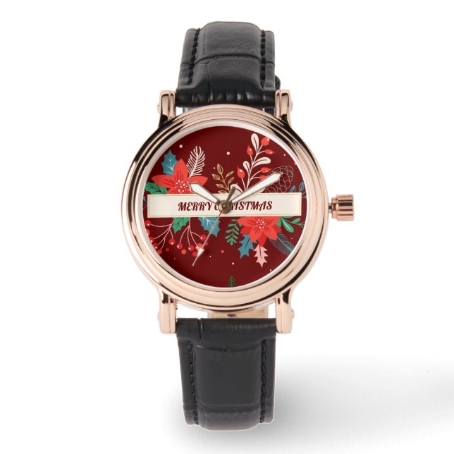 Reloj De Pulsera Feliz Navidad (Anverso)