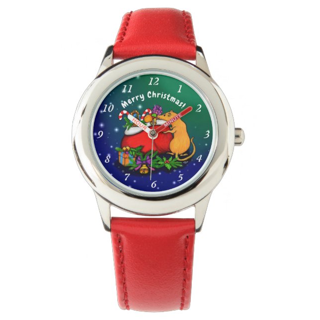 Reloj De Pulsera Feliz Navidad con el príncipe rata (Anverso)