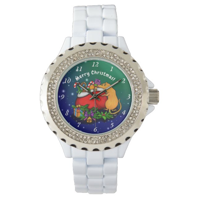 Reloj De Pulsera Feliz Navidad con el príncipe rata (Anverso)