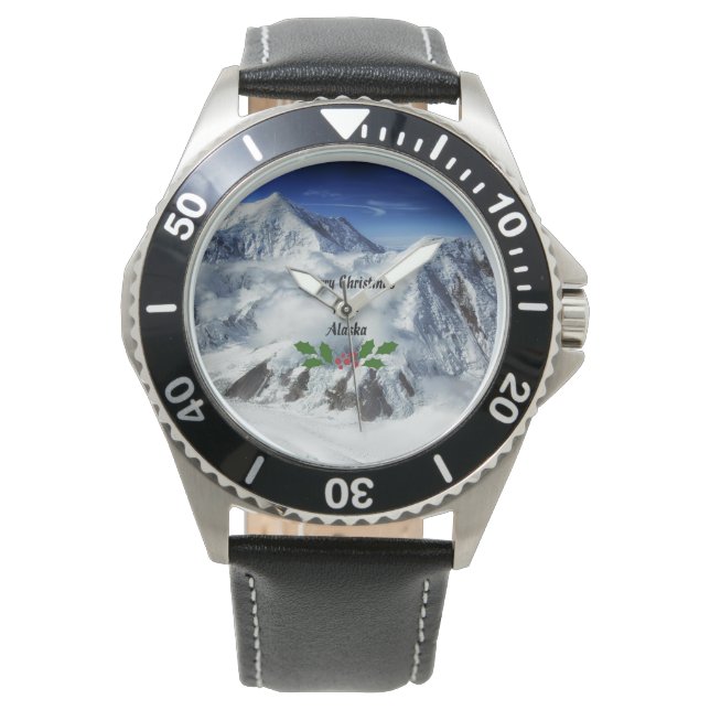 Reloj De Pulsera Feliz Navidad desde Alaska (Anverso)