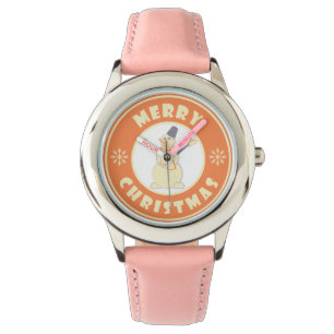 Reloj De Pulsera Feliz Navidad feliz estilo de café famoso de nieve