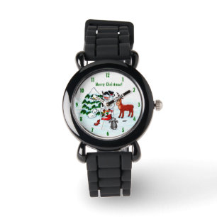 Reloj De Pulsera ¡Feliz Navidad! Snowman con sus amigos