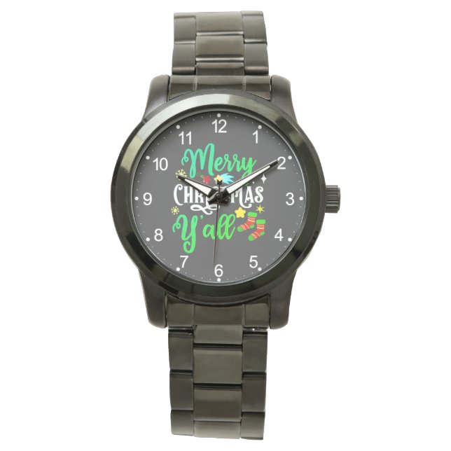 Reloj De Pulsera Feliz Navidad Y'all-85918 (Anverso)