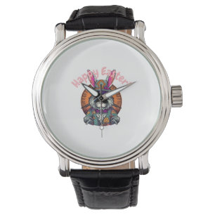 Reloj De Pulsera Feliz Personalizado de Pascua, Conejo Holandés de 