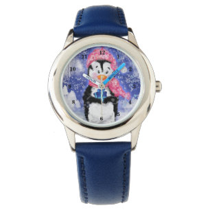 Reloj De Pulsera Feliz Pingüino - Navidades -