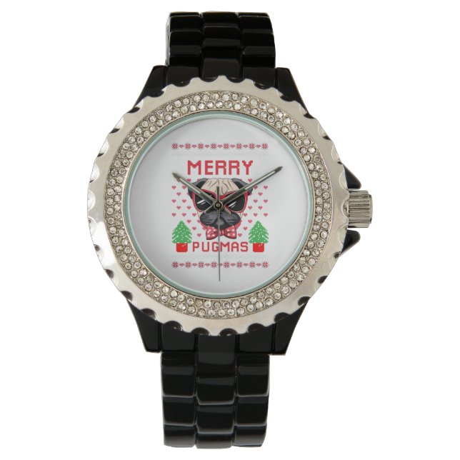 Reloj De Pulsera ¡Feliz Pugmas! Mira (Anverso)