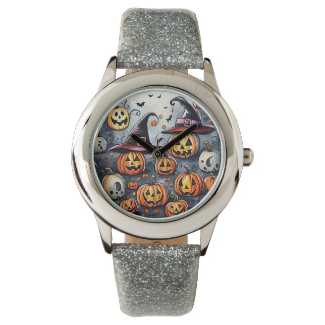 Reloj De Pulsera Feliz regalo de Halloween con trucos o trucos (Anverso)
